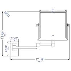 Alfi Trade Inc Alfi Brand Abm8Ws-Bn 8" Square Wall Mounted 5X Magnify Cosmetic Mirror 11 Alfi Trade Inc Alfi Brand Abm8Ws-Bn 8" Square Wall Mounted 5X Magnify Cosmetic Mirror -Laural Home Shop 0ce183560cb7618a 6877 w800 h800 b1 p0