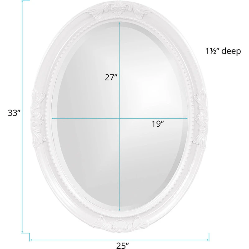 Howard Elliott Collection Queen Ann Glossy White Mirror 5 Howard Elliott Collection Queen Ann Glossy White Mirror - Image 3