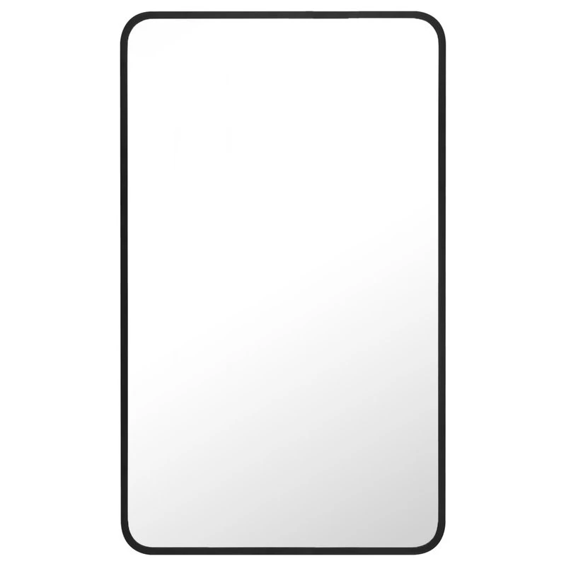 LEDEL Modern Rounded Rectangular Metal Framed Bathroom Vanity Mirror, 24"x40" 3 LEDEL Modern Rounded Rectangular Metal Framed Bathroom Vanity Mirror, 24"x40"