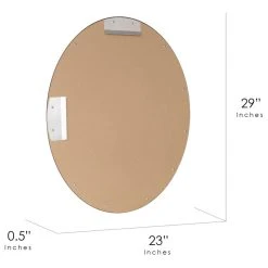 Head West, Inc. Head West Brushed Nickel Stainless Steel Oval Beveled Vanity Mirror - 23x29 11 Head West, Inc. Head West Brushed Nickel Stainless Steel Oval Beveled Vanity Mirror - 23x29 -Laural Home Shop 0dc122d80fb82e24 0621 w800 h800 b1 p0