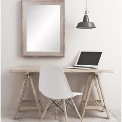 BrandtWorks Bedroom Bathroom Farmhouse Wall Mirror, White, 32.5"x26.5" -Laural Home Shop 0df1612e0b4fa0f7 0350 w800 h800 b0 p0