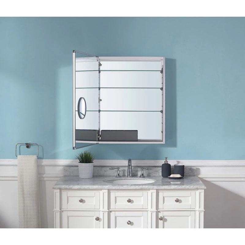 Ove Decors Sevan 24 In. Medicine Cabinet In Aluminum Finish 3 Ove Decors Sevan 24 In. Medicine Cabinet In Aluminum Finish