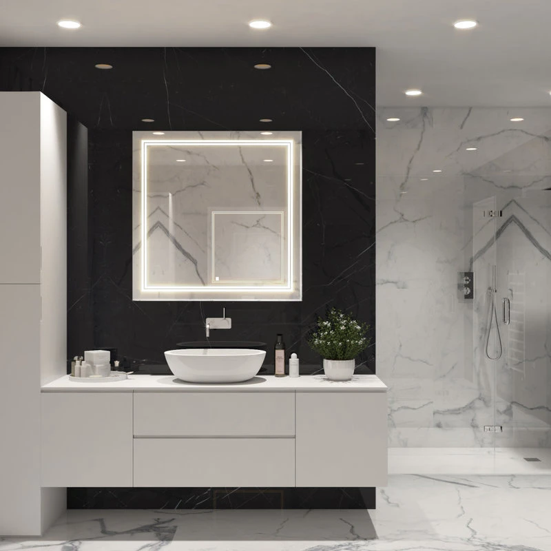 AQUADOM SOHO LED Lighted Bathroom Fog Free Dimmable Mirror 24"x36"x1" 4 AQUADOM SOHO LED Lighted Bathroom Fog Free Dimmable Mirror 24"x36"x1" - Image 2