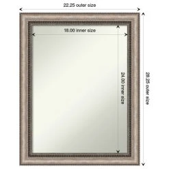 Amanti Art Lyla Ornate Silver Non-Beveled Bathroom Wall Mirror - 22.25 X 28.25 In. 14 Amanti Art Lyla Ornate Silver Non-Beveled Bathroom Wall Mirror - 22.25 X 28.25 In. -Laural Home Shop 0e51f61a02bddde8 6188 w800 h800 b1 p0