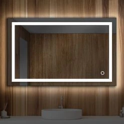 Blossom Kitchen & Bath Supply Fogless, Color Temperature Adjustable LED Mirror, 48"x30" 18 Blossom Kitchen & Bath Supply Fogless, Color Temperature Adjustable LED Mirror, 48"x30" -Laural Home Shop 0eb135c60123a07b 6432 w800 h800 b0 p0