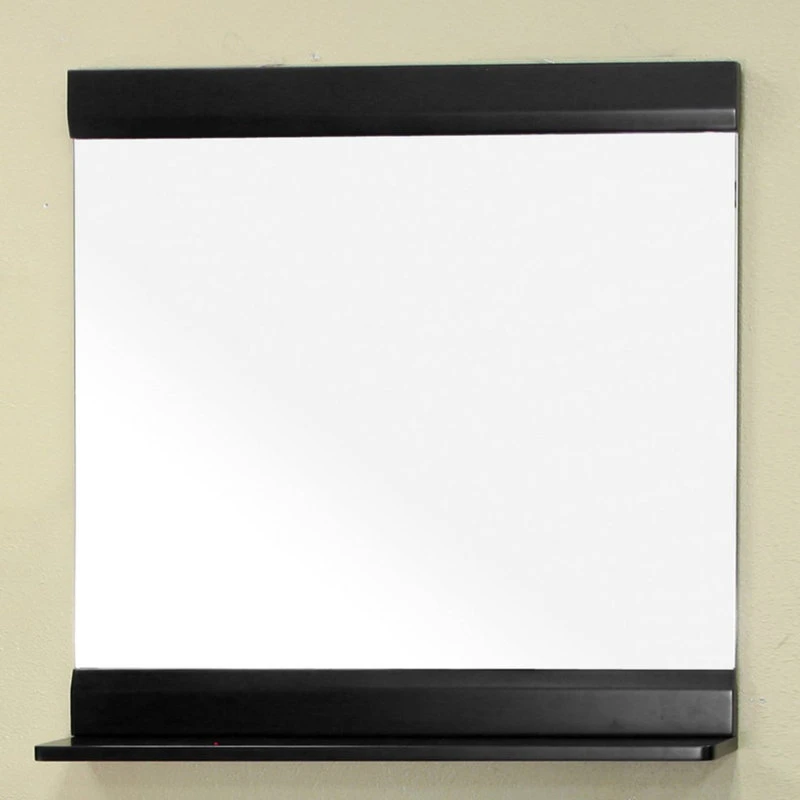Bellaterra Home Solid Wood Frame Mirror, Black 4 Bellaterra Home Solid Wood Frame Mirror, Black - Image 2