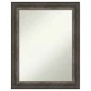 Amanti Art Alta Rustic Char Non-Beveled Bathroom Wall Mirror - 22.5 X 28.5 In.