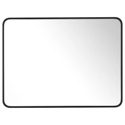 LEDEL Modern Rounded Rectangular Metal Framed Bathroom Vanity Mirror, 30"x40"