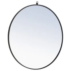 Elegant Furniture & Lighting Elegant Decor Rowan 36" Round Metal Frame Hooked Mirror In Black 9 Elegant Furniture & Lighting Elegant Decor Rowan 36" Round Metal Frame Hooked Mirror In Black -Laural Home Shop 0fe192a902301a4a 4450 w800 h800 b1 p0