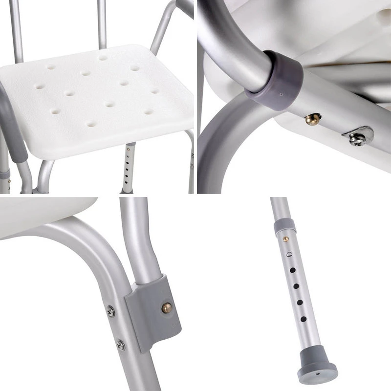 Yescom Bath Shower Seat Bath Chair Stool Tub Bench With Armrest Back Adjustable Height 7 Yescom Bath Shower Seat Bath Chair Stool Tub Bench With Armrest Back Adjustable Height - Image 5