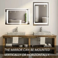 Saint Birch Elvis Frameless LED Lighted Bathroom/Vanity Mirror -Laural Home Shop 10c1eef80115d874 7537 w800 h800 b0 p0