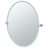 Gatco Fine Bathware Glam 32" Frameless Oval Mirror, Satin Nickel -Laural Home Shop 1111325f0f72240a 9603 w800 h800 b1 p0