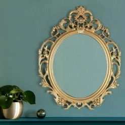 Mirrorize Canada 24"x20" Oval Gold Wall Mirror 19 Mirrorize Canada 24"x20" Oval Gold Wall Mirror -Laural Home Shop 11310cd603d3dd04 3184 w800 h800 b0 p0