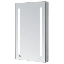 AQUADOM Signature Royale LED Medicine Cabinet Defogger Right Hinged 24"x40"x5"