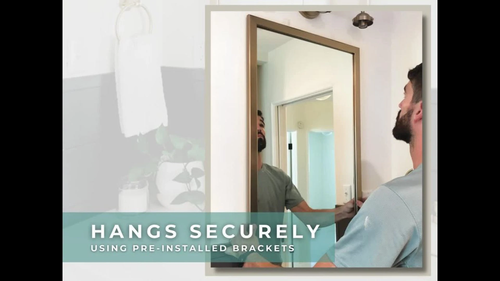 FrameMyMirror Morgan Framed Wall Mirror, Black, 36"x48" 4 FrameMyMirror Morgan Framed Wall Mirror, Black, 36"x48" - Image 2