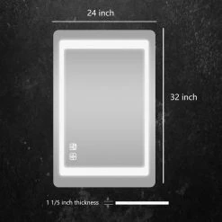 Saint Birch Elvis Frameless LED Lighted Bathroom/Vanity Mirror -Laural Home Shop 11c1e29b0115d874 7537 w800 h800 b0 p0