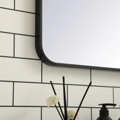 Elegant Furniture & Lighting Ellis Soft Corner Metal Rectangular Mirror, Black, 30"x48" 13 Elegant Furniture & Lighting Ellis Soft Corner Metal Rectangular Mirror, Black, 30"x48" -Laural Home Shop 11f1d1fb00959008 0951 w800 h800 b0 p0