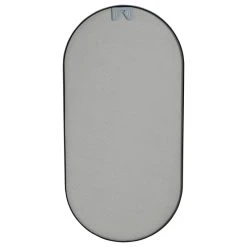 BNK Black Oval Wall-Mirror With Metal Frame,Hangs Vertical Or Horizontal -Laural Home Shop 1201bdee02513de2 6880 w800 h800 b1 p0