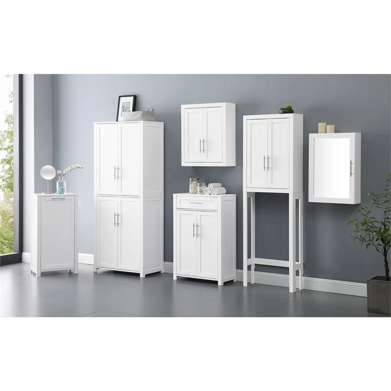 Crosley Furniture Savannah Mirrored Wall Cabinet In White 5 Crosley Furniture Savannah Mirrored Wall Cabinet In White - Image 3
