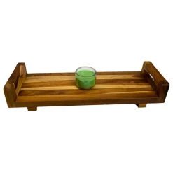 DecoTeak EcoDecors Teak Eleganto Bathtub Seat And Tray With LiftAide Arms