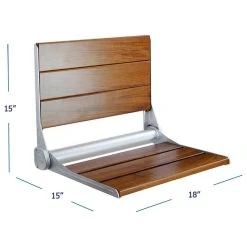 Crosslinks 18" ADA Compliant Folding Teak Wood Shower Bench Seat 12 Crosslinks 18" ADA Compliant Folding Teak Wood Shower Bench Seat -Laural Home Shop 1261ebde00e7261b 3671 w800 h800 b1 p0