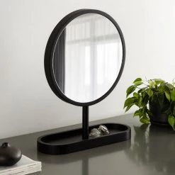 Uniek Travis Framed Tabletop Mirror, Black, 17"x21" 17 Uniek Travis Framed Tabletop Mirror, Black, 17"x21" -Laural Home Shop 12a1b31402582666 2900 w800 h800 b0 p0