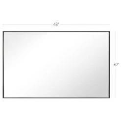 LEDEL Rectangle Framed Bathroom Vanity Mirror Accent Wall Mirror, Black, 48"w X 30"h -Laural Home Shop 133113fd0332b0b9 3597 w800 h800 b1 p0