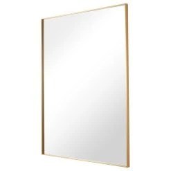 LEDEL Rectangle Framed Bathroom Vanity Mirror Accent Wall Mirror, Gold, 48"w X 30"h -Laural Home Shop 13319ec00332b199 3626 w800 h800 b1 p0