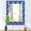 Designart Tropical Mood Blue 2 Bohemian And Eclectic Frameless Wall Mirror, 24x3 -Laural Home Shop 1351ad460335be7f 7196 w800 h800 b0 p0