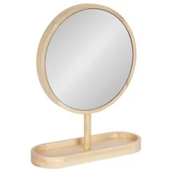 Uniek Travis Framed Tabletop Mirror, Natural 17x21