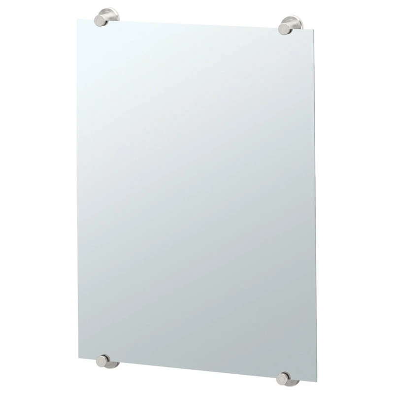 Gatco Fine Bathware Latitued II Fixed Mount Rectangular Mirror, Satin Nickel 3 Gatco Fine Bathware Latitued II Fixed Mount Rectangular Mirror, Satin Nickel