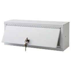 Ketcham Medicine Cabinets/Fred Silver & Company 13"W X 5"H Lockable Series Surface Mounted White Enamel Steel Lockbox