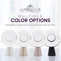 Impressions Vanity Company Luna Makeup Mirror And Night Lamp With Bluetooth Speakers, Rose Gold 8 Impressions Vanity Company Luna Makeup Mirror And Night Lamp With Bluetooth Speakers, Rose Gold -Laural Home Shop 143141290140fff5 8933 w800 h800 b0 p0