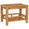 Chic Teak Inc. Teak Wood Bahama Shower Stool, 23"