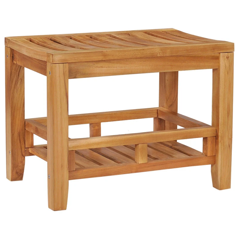 Chic Teak Inc. Teak Wood Bahama Shower Stool, 23" 3 Chic Teak Inc. Teak Wood Bahama Shower Stool, 23"