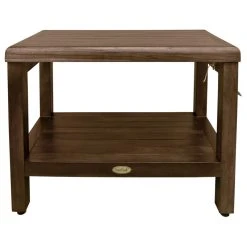 DecoTeak Classic Teak Shower Bench, 24"