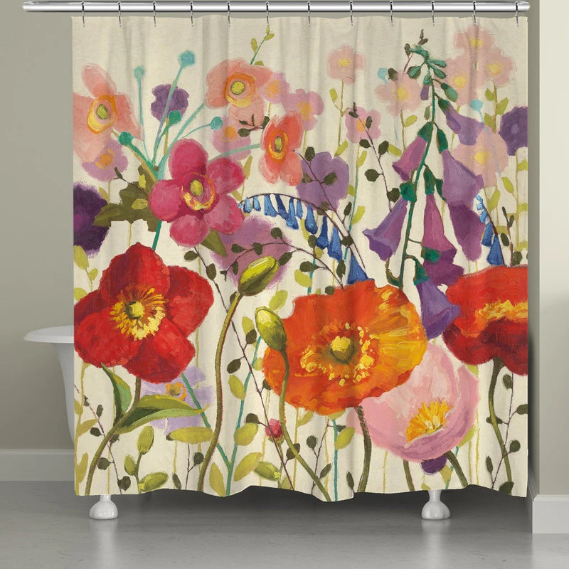 Laural Home Couleur Printemps Shower Curtain 4 Laural Home Couleur Printemps Shower Curtain - Image 2