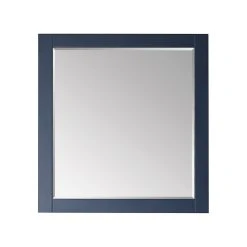 Vinnova Florence Rectangular Bathroom/Vanity Framed Wall Mirror, Royal Blue, 36"
