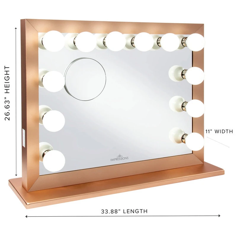Impressions Vanity Company Starlight Plus Vanity Mirror, Gold, Non-Bluetooth 4 Impressions Vanity Company Starlight Plus Vanity Mirror, Gold, Non-Bluetooth - Image 2