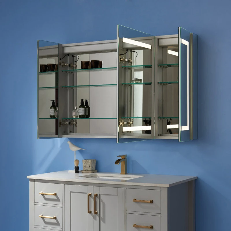 Vinnova Rectangular Frameless Lighted Medicine Cabinet Wall Mounted Mirror, 48inch 8 Vinnova Rectangular Frameless Lighted Medicine Cabinet Wall Mounted Mirror, 48inch - Image 6