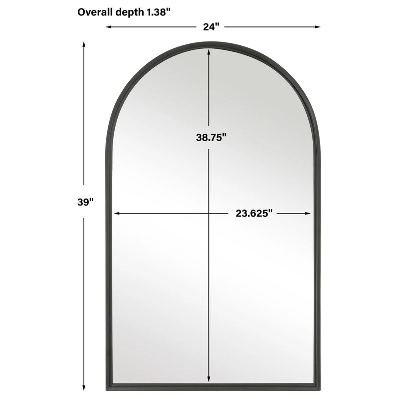 FIND Matte Black 24x39 Mirror 5 FIND Matte Black 24x39 Mirror - Image 3