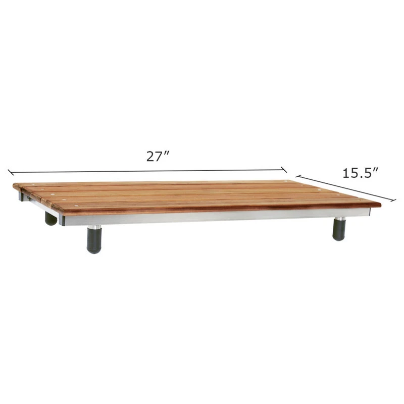 Seachrome Corporation Bridgeport Removable Tub Seat With Natural Teak Wood 3" Slats 4 Seachrome Corporation Bridgeport Removable Tub Seat With Natural Teak Wood 3" Slats - Image 2