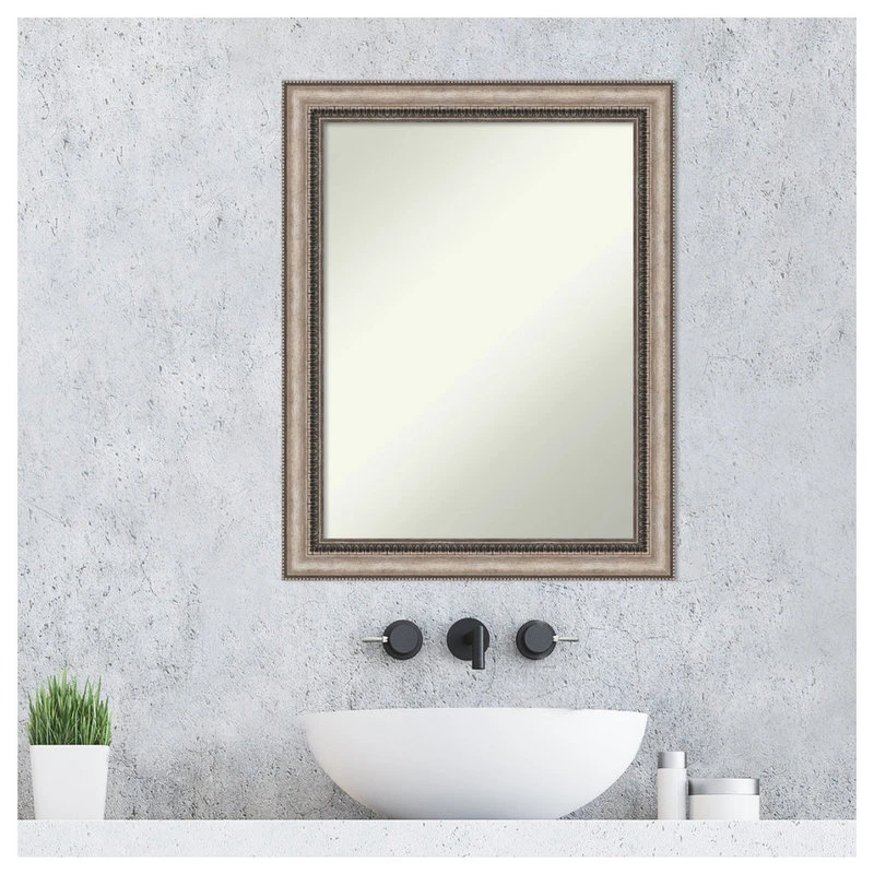 Amanti Art Lyla Ornate Silver Non-Beveled Bathroom Wall Mirror - 22.25 X 28.25 In. 10 Amanti Art Lyla Ornate Silver Non-Beveled Bathroom Wall Mirror - 22.25 X 28.25 In. - Image 8