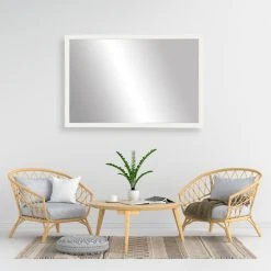 FrameMyMirror Ellis Framed Wall Mirror, White, 36"x48" -Laural Home Shop 1771d54f03ebb3ee 1726 w800 h800 b0 p0