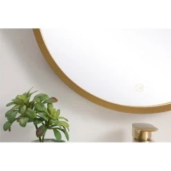 Elegant Furniture & Lighting Elegant Decor Pier 21" LED Mirror With Adjustable Color Temperature In Brass 10 Elegant Furniture & Lighting Elegant Decor Pier 21" LED Mirror With Adjustable Color Temperature In Brass -Laural Home Shop 17a1110403957aad 0223 w800 h800 b0 p0