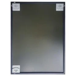 Decor Wonderland Vanta Metal Framed Wall Mirror With Dual Mounting Brackets, Black, 39.5 In. X 29 -Laural Home Shop 17d12e1100495c91 8384 w800 h800 b1 p0