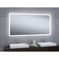 Ketcham Medicine Cabinets/Fred Silver & Company Luminous Dimmable LED Mirror With Defogger, 60"x36"x1.75" 10 Ketcham Medicine Cabinets/Fred Silver & Company Luminous Dimmable LED Mirror With Defogger, 60"x36"x1.75" -Laural Home Shop 17e188900037c68c 6997 w800 h800 b0 p0
