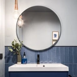 Empire Art Direct Ultra Stainless Steel Round Wall Mirror- 30"x30", Polished Silver -Laural Home Shop 1831fdfc0040c0f4 4791 w800 h800 b0 p0