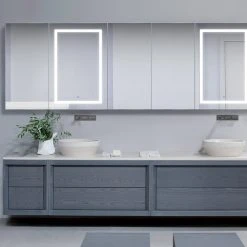 Krugg Reflections USA 120x36 LLLRRR, Recessed Or Surface Mount Medicine Cabinet 24 Shelves, LED -Laural Home Shop 18c104a3014e1f92 5026 w800 h800 b0 p0