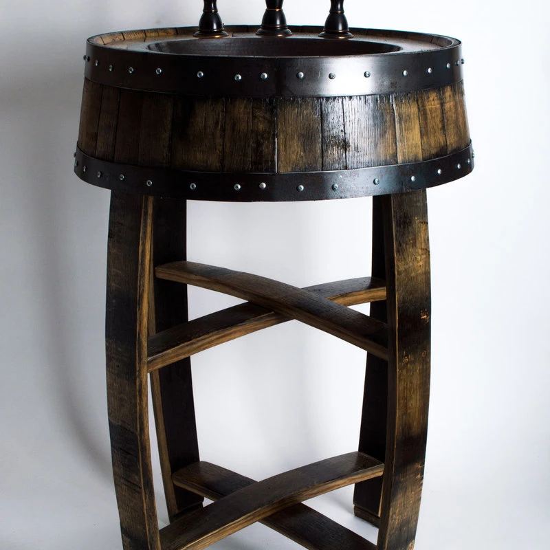 Alpine Wine Design Inverted Bourbon Barrel Mirror 7 Alpine Wine Design Inverted Bourbon Barrel Mirror - Image 5